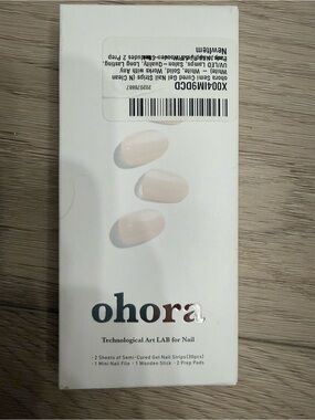 ohora Semi-Cured Gel Nail Strips – White Cream